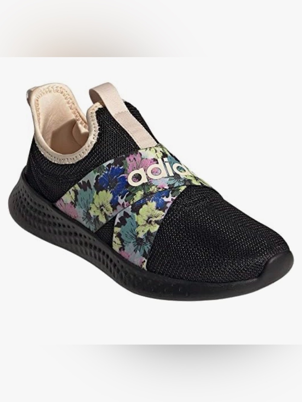 Flash Sale NWT Adidas Puremotion Adapt Black Slip-On Trainer Floral Cross Strap